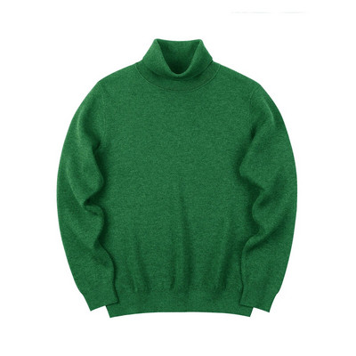 Kašmyro medvilnės mišinio megzti megztiniai su vėžliais vyrams 2023 m. rudens žiema Klasikiniai vienspalviai paprasti, šilti megztiniai