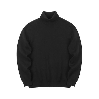 Kašmyro medvilnės mišinio megzti megztiniai su vėžliais vyrams 2023 m. rudens žiema Klasikiniai vienspalviai paprasti, šilti megztiniai