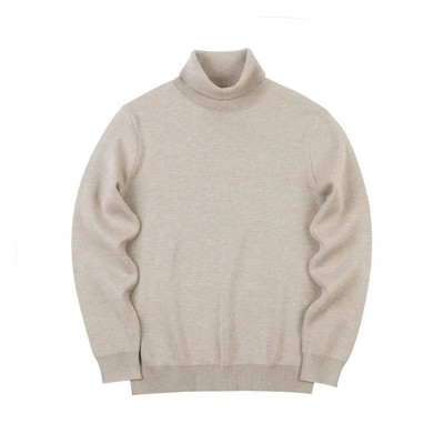 Kašmyro medvilnės mišinio megzti megztiniai su vėžliais vyrams 2023 m. rudens žiema Klasikiniai vienspalviai paprasti, šilti megztiniai