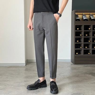 Επίσημο παντελόνι μάρκας TFETTERS για άντρες Κορεάτικη μόδα Μασίφ, καθημερινό ανδρικό παντελόνι Business Casual κανονικό παντελόνι με κοστούμι μέχρι τον αστράγαλο