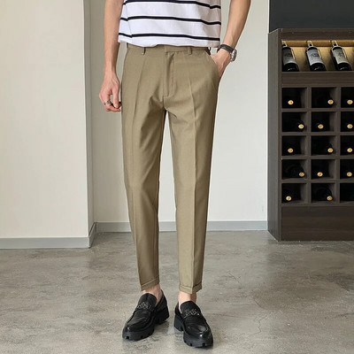 Επίσημο παντελόνι μάρκας TFETTERS για άντρες Κορεάτικη μόδα Μασίφ, καθημερινό ανδρικό παντελόνι Business Casual κανονικό παντελόνι με κοστούμι μέχρι τον αστράγαλο