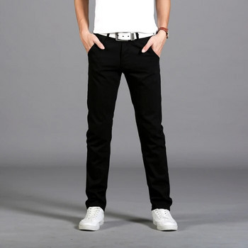 Мъжки ежедневни панталони Модерни маркови прави панталони Слим кройки Универсални четири сезона Корейски стил за младежи