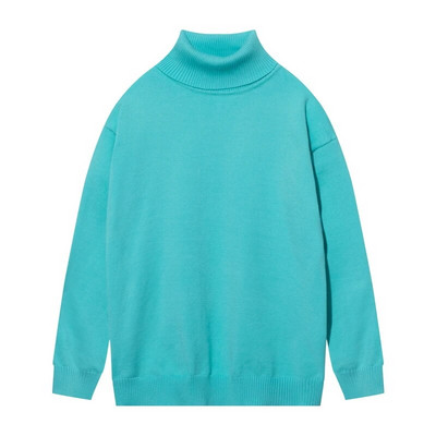 Ανδρικά πουλόβερ μεγάλου μεγέθους Πλεκτά πουλόβερ με ζιβάγκο μόδας μονόχρωμο Φθινόπωρο Χειμώνας Ζεστά καθημερινά πλεκτά Μόδα ανδρικά ρούχα