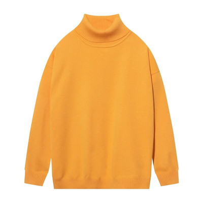 Ανδρικά πουλόβερ μεγάλου μεγέθους Πλεκτά πουλόβερ με ζιβάγκο μόδας μονόχρωμο Φθινόπωρο Χειμώνας Ζεστά καθημερινά πλεκτά Μόδα ανδρικά ρούχα