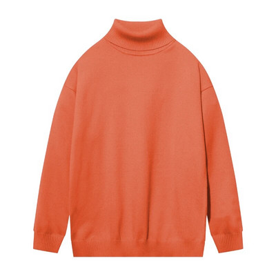 Ανδρικά πουλόβερ μεγάλου μεγέθους Πλεκτά πουλόβερ με ζιβάγκο μόδας μονόχρωμο Φθινόπωρο Χειμώνας Ζεστά καθημερινά πλεκτά Μόδα ανδρικά ρούχα