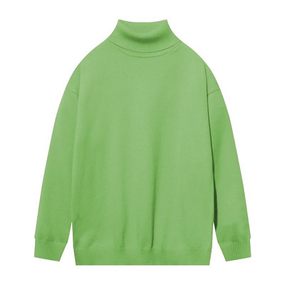 Ανδρικά πουλόβερ μεγάλου μεγέθους Πλεκτά πουλόβερ με ζιβάγκο μόδας μονόχρωμο Φθινόπωρο Χειμώνας Ζεστά καθημερινά πλεκτά Μόδα ανδρικά ρούχα