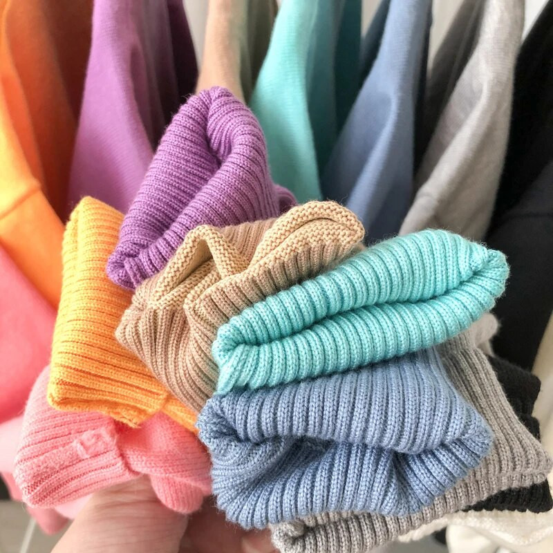 Ανδρικά πουλόβερ μεγάλου μεγέθους Πλεκτά πουλόβερ με ζιβάγκο μόδας μονόχρωμο Φθινόπωρο Χειμώνας Ζεστά καθημερινά πλεκτά Μόδα ανδρικά ρούχα