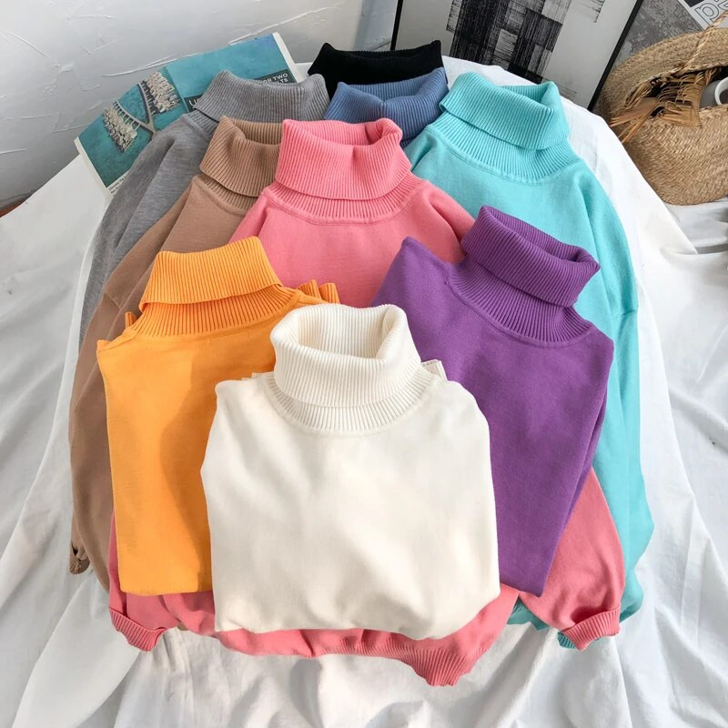 Ανδρικά πουλόβερ μεγάλου μεγέθους Πλεκτά πουλόβερ με ζιβάγκο μόδας μονόχρωμο Φθινόπωρο Χειμώνας Ζεστά καθημερινά πλεκτά Μόδα ανδρικά ρούχα