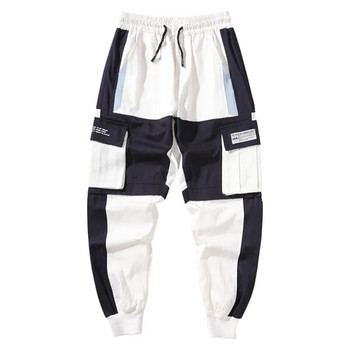 Streetwear Пролетни ежедневни мъжки панталони Памук Slim Fit панделки Мъжки джогинг Harajuku Мъжки панталон с еластична талия до глезена