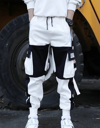 Streetwear Ανοιξιάτικο Casual Ανδρικό Παντελόνι Βαμβακερές κορδέλες με λεπτή εφαρμογή Ανδρικά Joggers Harajuku Ελαστική μέση μέχρι τον αστράγαλο Παντελόνι Ανδρικό