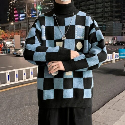Pánsky rolák, kórejský štýl, pletené oblečenie, módne voľné, univerzálne, pre tínedžerov, jednoduché, pre študentov, zimné oblečenie