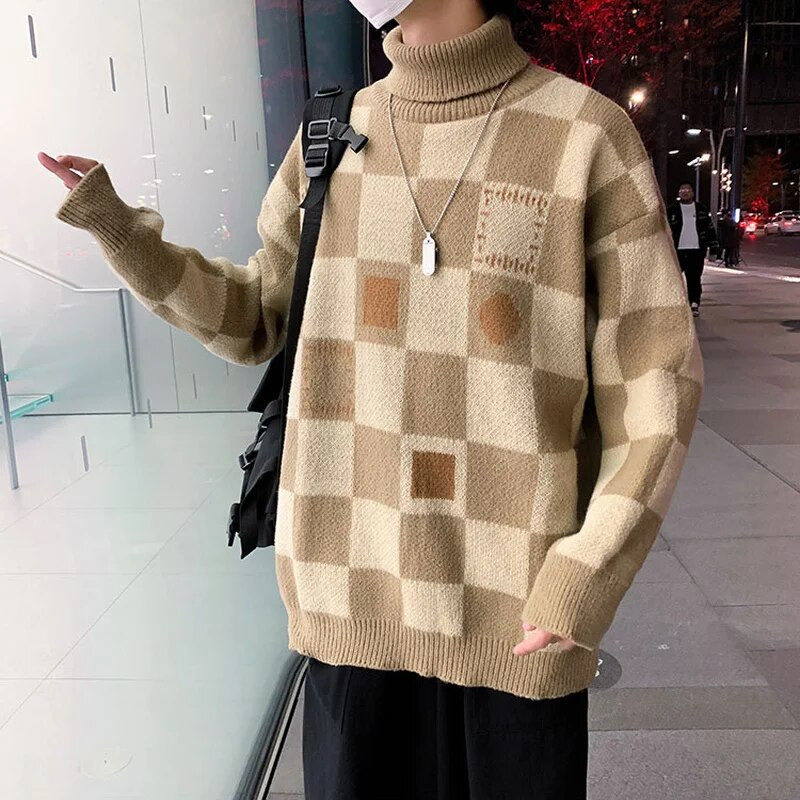 Pánsky rolák, kórejský štýl, pletené oblečenie, módne voľné, univerzálne, pre tínedžerov, jednoduché, pre študentov, zimné oblečenie