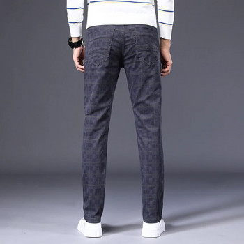 Υψηλής ποιότητας Ανοιξιάτικο φθινόπωρο ανδρικό καρό casual παντελόνι 98% βαμβακερό Stretch Classic Slim Fit Παντελόνι Ανδρικό Μεγάλο Μέγεθος 40 42 6 Pattern