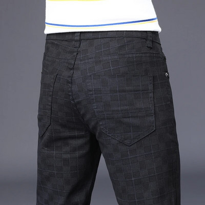 Υψηλής ποιότητας Ανοιξιάτικο φθινόπωρο ανδρικό καρό casual παντελόνι 98% βαμβακερό Stretch Classic Slim Fit Παντελόνι Ανδρικό Μεγάλο Μέγεθος 40 42 6 Pattern