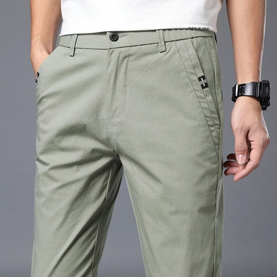 Streetwear Ανδρικό ανδρικό κοστούμι μόδας παντελόνι Άνοιξη Καλοκαίρι Μασίφ, ασπρόμαυρο, κορεάτικο ανδρικό ένδυμα Νέο ίσιο παντελόνι 38