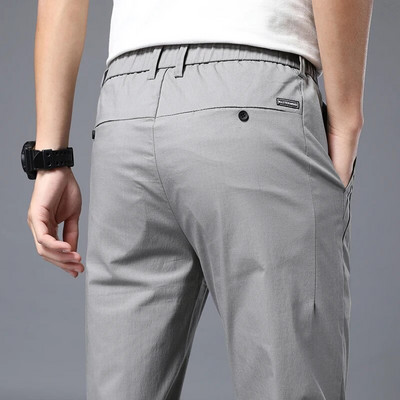 Streetwear Ανδρικό ανδρικό κοστούμι μόδας παντελόνι Άνοιξη Καλοκαίρι Μασίφ, ασπρόμαυρο, κορεάτικο ανδρικό ένδυμα Νέο ίσιο παντελόνι 38