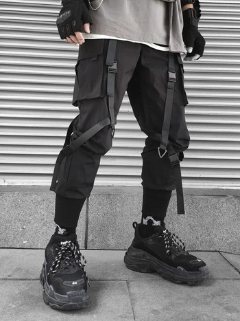 Joggers Cargo Παντελόνι για Άντρες Casual Hip Hop Hit Color Pocket Ανδρικό παντελόνι Φούτερ Streetwear Κορδέλες Techwear Παντελόνια