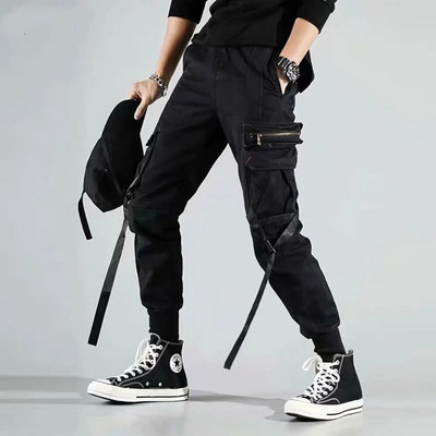 Joggers Cargo Παντελόνι για Άντρες Casual Hip Hop Hit Color Pocket Ανδρικό παντελόνι Φούτερ Streetwear Κορδέλες Techwear Παντελόνια