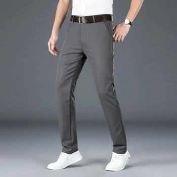 Ανδρική άνοιξη καλοκαιρινή μόδα 2023 Business Casual μακρύ παντελόνι Παντελόνι Αντρικό ελαστικό ίσιο επίσημο παντελόνι Plus μεγάλο μέγεθος 30-40