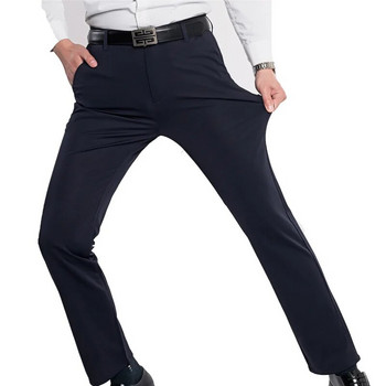 Летни тънки мъжки ледени копринени четиристранни еластични ежедневни панталони Работни панталони Свободни дишащи панталони Мъжки панталони на средна възраст и млади мъже