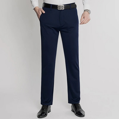 Vasarinės plonos vyriškos ledinės šilko keturių pusių elastinės laisvalaikio kelnės Darbinės kelnės Laisvos kvėpuojančios kelnės vidutinio amžiaus ir jaunų vyrų kelnės