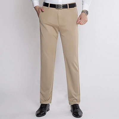 Vasarinės plonos vyriškos ledinės šilko keturių pusių elastinės laisvalaikio kelnės Darbinės kelnės Laisvos kvėpuojančios kelnės vidutinio amžiaus ir jaunų vyrų kelnės