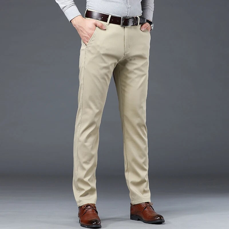 Rudens žiema Naujas Vyriškas kostiumas Kelnės Suknelė Kelnės Verslo Medvilnė Klasikinės Juodos Mėlynos Kelnės Vyriškos Didelės 40 Dydis