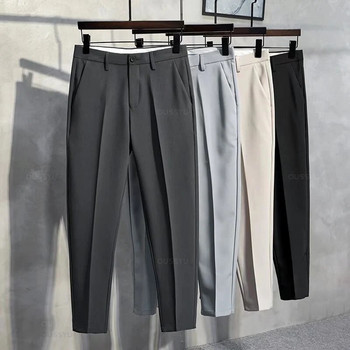 Нов есенно-зимен костюм Панталони Мъжки дебели бизнес класически сиви черни каки прави корейски официални панталони Мъжки големи размери 27-40 42
