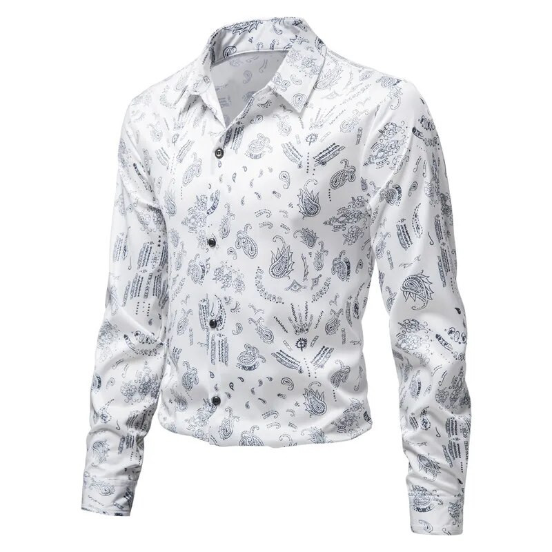 Uus meeste trendi pikkade varrukatega särk Business Casual särk Kontori pidulik suures suuruses särk