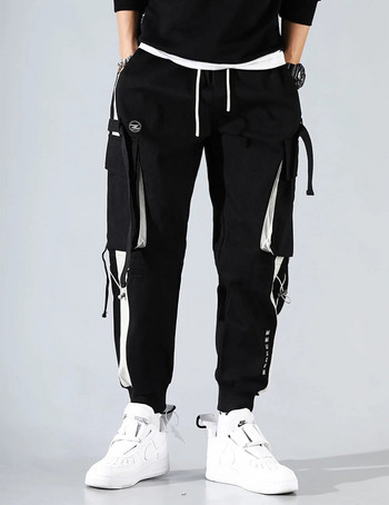Хип-хоп карго панталони Мъжки улични памучни джоггери Модни спортни панталони Мъжки ежедневни харем панталони Летни хараджуку панталони Мъже Дами