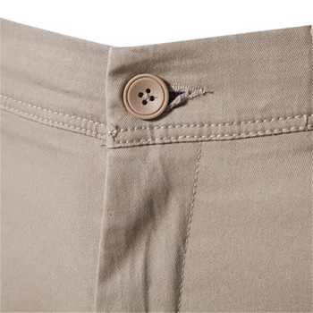 AIOPESON Ежедневни памучни мъжки панталони Едноцветни прилепнали мъжки панталони Нови пролетни есенни висококачествени класически бизнес панталони Мъжки