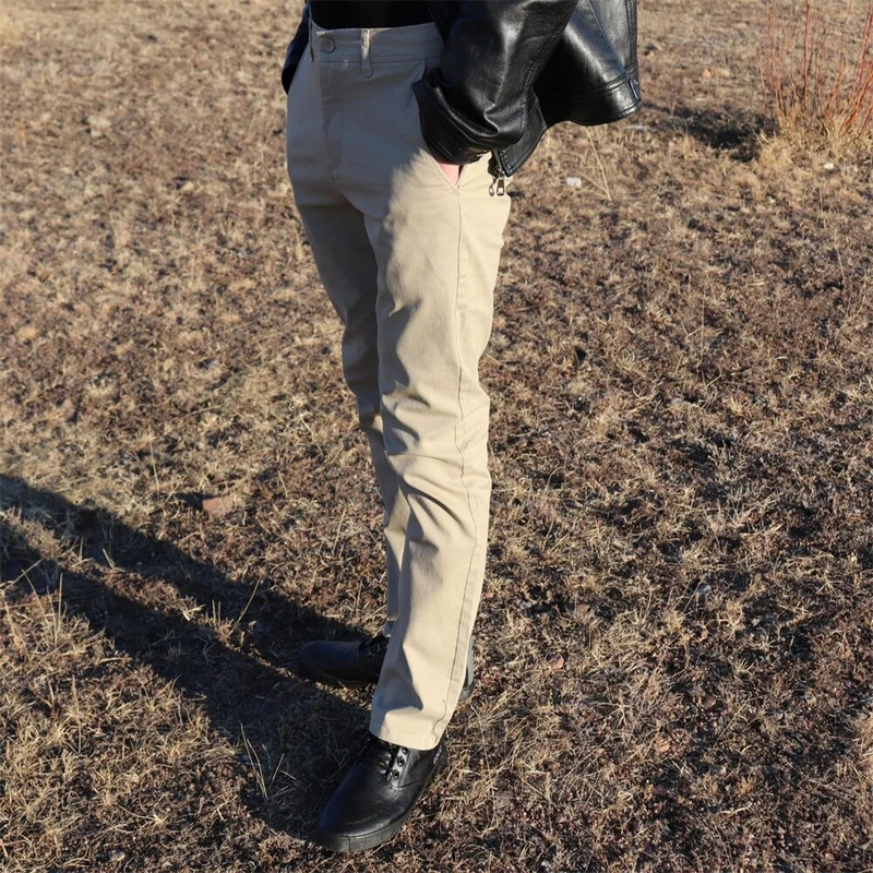 AIOPESON Casual Cotton Ανδρικό Παντελόνι Μονόχρωμο Ανδρικό Παντελόνι Slim Fit Νέο Ανοιξιάτικο Φθινόπωρο Υψηλής Ποιότητας Κλασικό Ανδρικό επαγγελματικό παντελόνι