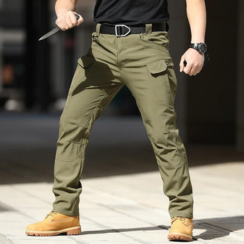 Армейски стил Камуфлажен принт Slim Fit панталони Мъжки есенни джобове за свободното време Еластични панталони Пролетни мъжки ежедневни прави дълги панталони