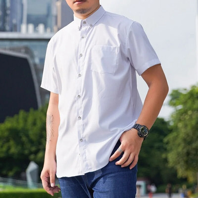 Vyriški marškiniai trumpomis rankovėmis, dideli vasaros didieji dydžiai 6XL 7XL 8XL 10XL 12XL Formal Fashion Solid Juoda Balta Kasdieniai Raudona Dropshipping