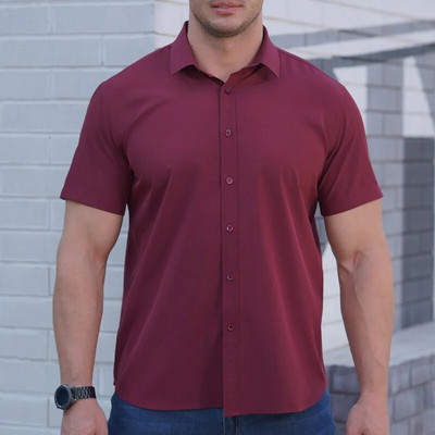 Vyriški marškiniai trumpomis rankovėmis, dideli vasaros didieji dydžiai 6XL 7XL 8XL 10XL 12XL Formal Fashion Solid Juoda Balta Kasdieniai Raudona Dropshipping