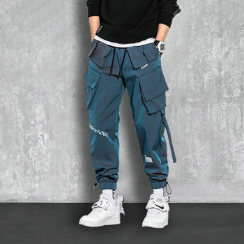 Streetwear Ανοιξιάτικο Casual Ανδρικό Παντελόνι με πολλές τσέπες Cargo Παντελόνια Harajuku Slim Fit Ελαστική μέση Joggers για Άντρες