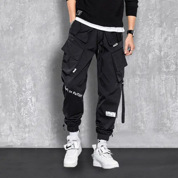 Streetwear Ανοιξιάτικο Casual Ανδρικό Παντελόνι με πολλές τσέπες Cargo Παντελόνια Harajuku Slim Fit Ελαστική μέση Joggers για Άντρες