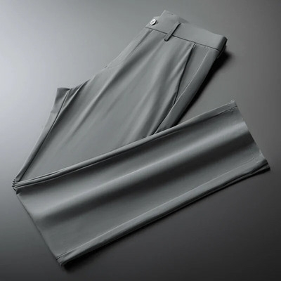 KUBRO 2023 Νέο Παντελόνι Ανδρικό Καλοκαιρινό Λεπτό Παντελόνι Ανδρικό Πολύχρωμο Παντελόνι Πολύχρωμο Προαιρετικό Ice Silk Loose Straight Business