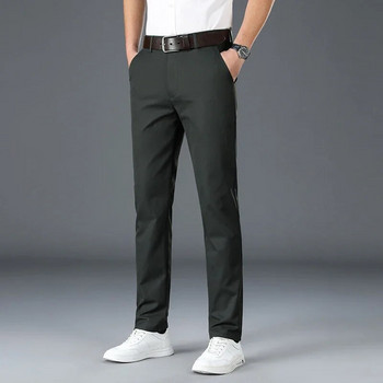 2022 Мъжка пролетна лятна мода Бизнес ежедневни дълги панталони Костюм Панталони Мъжки еластични прави официални панталони Плюс голям размер 30-40