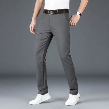2022 Мъжка пролетна лятна мода Бизнес ежедневни дълги панталони Костюм Панталони Мъжки еластични прави официални панталони Плюс голям размер 30-40