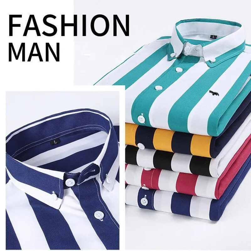 Nove muške proljetne ležerne bluze Pamučne košulje dugih rukava Vez Harmont bluze Slim Fit Elastic Force Blaine