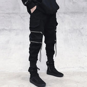 Cargo püksid Hip Hop Joggers meeste lahtised haaremipüksid mitme taskuga lindiga meeste püksid püksid vabaaja tänavarõivad meeste spordipüksid