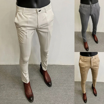 Ανδρικό κοστούμι Παντελόνι Business Elegant Elastic Slim Fit Επίσημο Παντελόνι Υψηλής Ποιότητας Μόδα Μονόχρωμο Παντελόνι Casual Ανδρικά Ρούχα