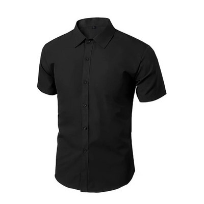 Meeste suvesärk igapäevane vabaaja valged särgid, lühikeste varrukatega, nööbiga, Slim Fit meeste sotsiaalne pluus 4XL 5XL