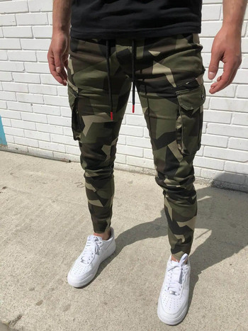Ежедневни военни тактически карго панталони Мъжки камуфлажни спортни панталони с множество джобове Мъжки пролетни есенни панталони с молив Harem Jogger