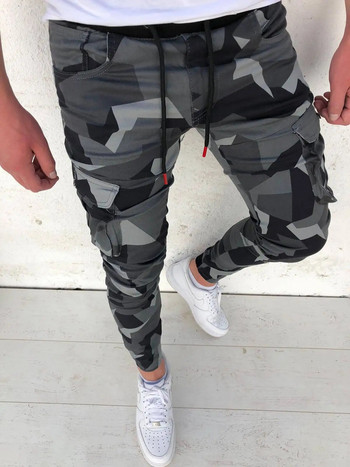 Ежедневни военни тактически карго панталони Мъжки камуфлажни спортни панталони с множество джобове Мъжки пролетни есенни панталони с молив Harem Jogger