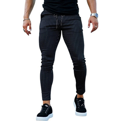 Ανδρικό καλοκαιρινό παντελόνι με απλό εκρηκτικό στιλ που στεγνώνει γρήγορα ριγέ Αθλητικό παντελόνι εννέα σημείων