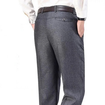 Висококачествени мъжки панталони с класически костюм Пролет Лято Есенни панталони с висока талия Бизнес ежедневни тънки дебели панталони Dropshipping