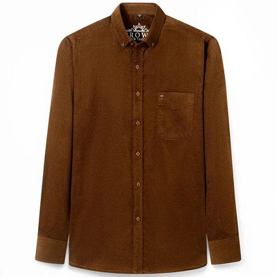 Meeste moetüüpi pikkade varrukatega velvetist särk, ühe taskuga mugav, pehme 100% puuvillane töö vabaaja nööpidega särgid