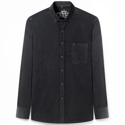 Meeste moetüüpi pikkade varrukatega velvetist särk, ühe taskuga mugav, pehme 100% puuvillane töö vabaaja nööpidega särgid